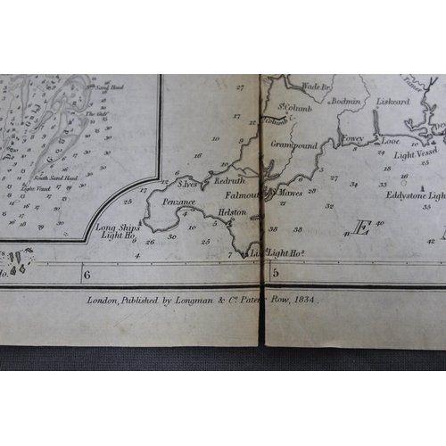 177 - Early Paper Maps of East London, Europe and Canals and Rail-Roads. Very Delicate and some perforated