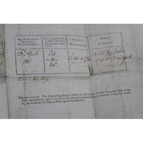 175 - Historical Tax Office Document from 1811 relating to Land Purchase in Sudbury, Suffolk