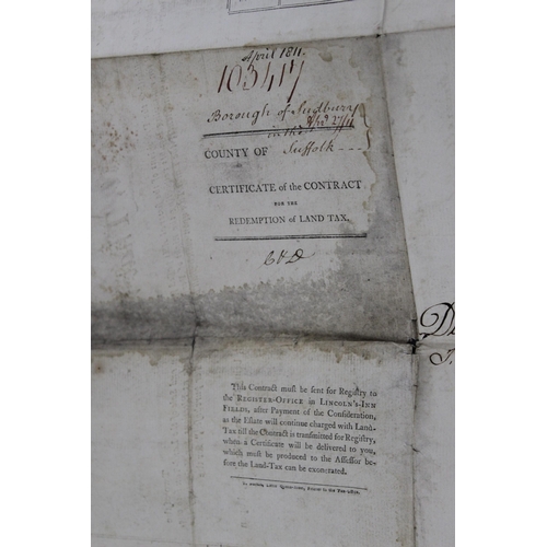 175 - Historical Tax Office Document from 1811 relating to Land Purchase in Sudbury, Suffolk