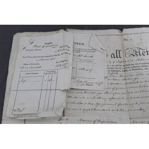 175 - Historical Tax Office Document from 1811 relating to Land Purchase in Sudbury, Suffolk