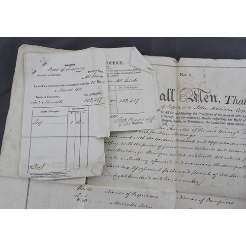 175 - Historical Tax Office Document from 1811 relating to Land Purchase in Sudbury, Suffolk