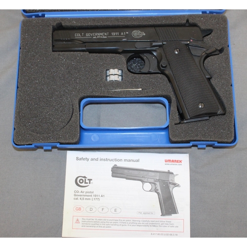 216 - COLT Air Pistol Government 1911 A1 in Colt Case-  Possible Light Use

Must be over 18 and provide Pr... 