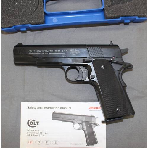 216 - COLT Air Pistol Government 1911 A1 in Colt Case-  Possible Light Use

Must be over 18 and provide Pr... 