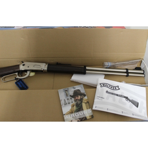 221 - WALTHER Steel Lever Action .177 CO2 Standard Air Rifle - New in Box

Must be over 18 and provide Pro... 