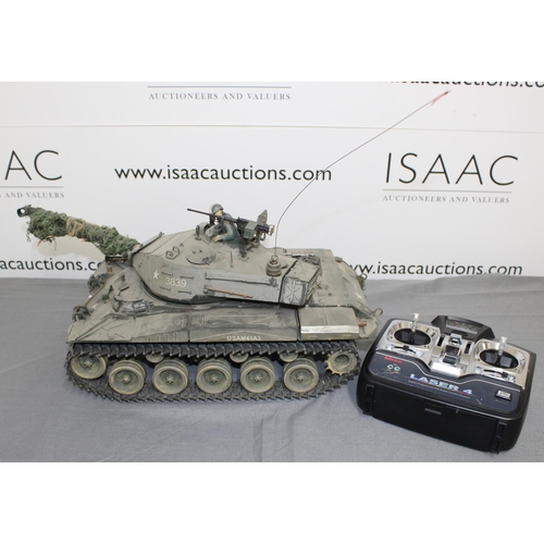 702 - American  Remote Controlled Tank 1/16 Scale with Controller - All Untested

Collection Only