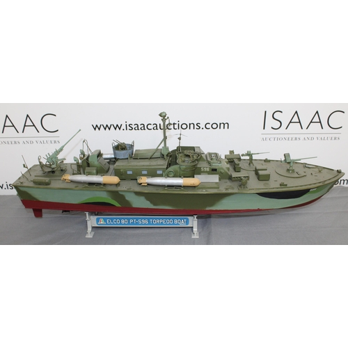 705 - Remote Controlled ELCO 80 PT/596 Torpedo Boat 1/35 Scale
Untested
Collection Only