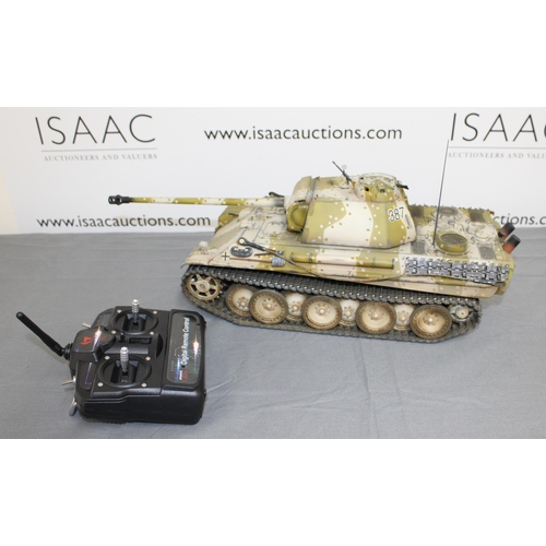 707 - German Remote Controlled Tank 1/16 Scale with Controller - All Untested  Collection Only