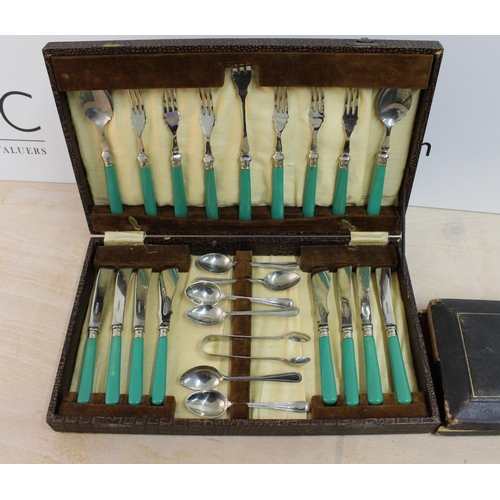 375 - Three Boxed Cutlery Sets