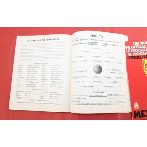 144 - 1966 and 1970 World Cup Football Programmes - 1966 Does have writing in rear as can be seen in pictu... 