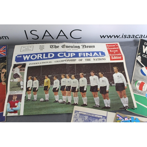 147 - 1966 World Cup Emphemra including Magazines, Rosettes & Puzzle