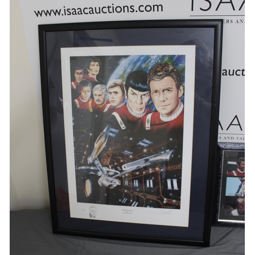 596 - Two Framed Star Trek Pictures One by Trevor Horswell And One Containing Collectable Cards 
263/850
H... 