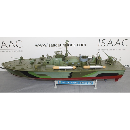 614 - Remote Controlled ELCO 80 PT/596 Torpedo Boat 1/35 Scale
Untested
Collection Only