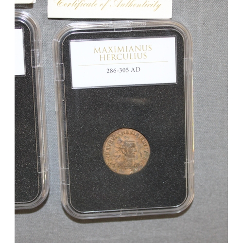 184 - Two Slab Roman Coin With Certificate