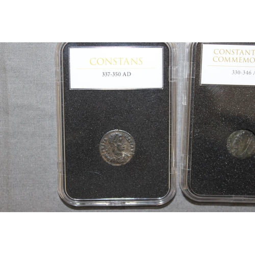 185 - Two Slab Roman Coin With Certificate