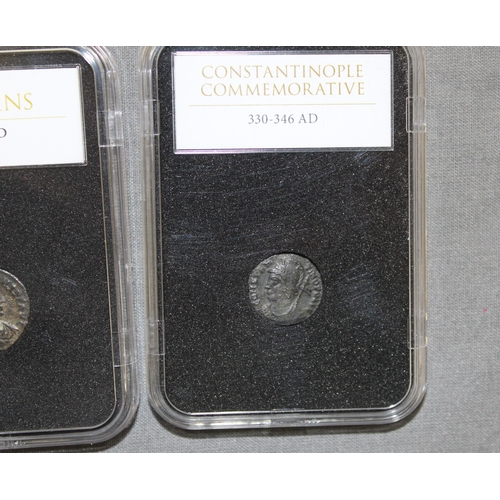 185 - Two Slab Roman Coin With Certificate