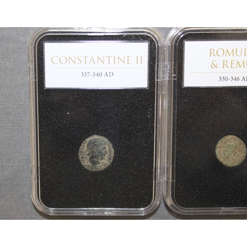 186 - Two Slab Roman Coin With Medal