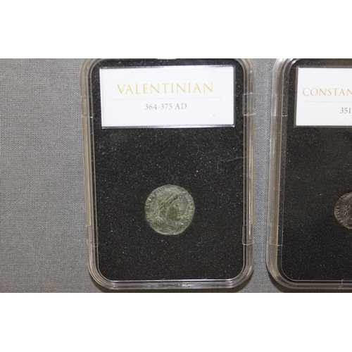 188 - Two Slab Roman Coin With Certificate