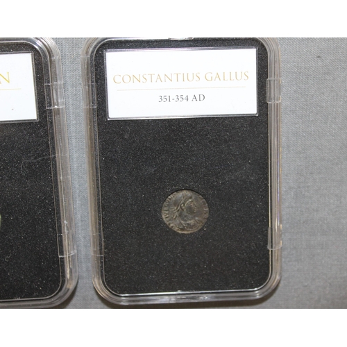 188 - Two Slab Roman Coin With Certificate