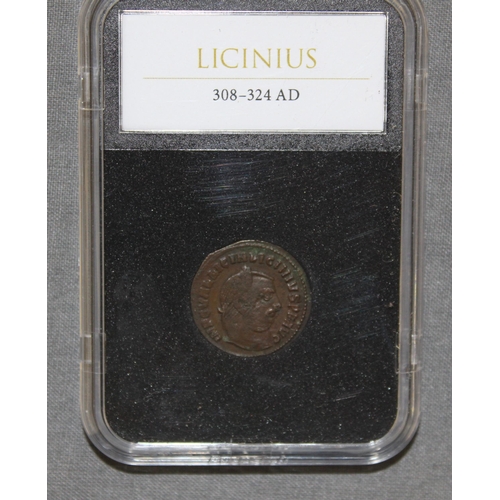 189 - Two Slab Roman Coin With Certificate