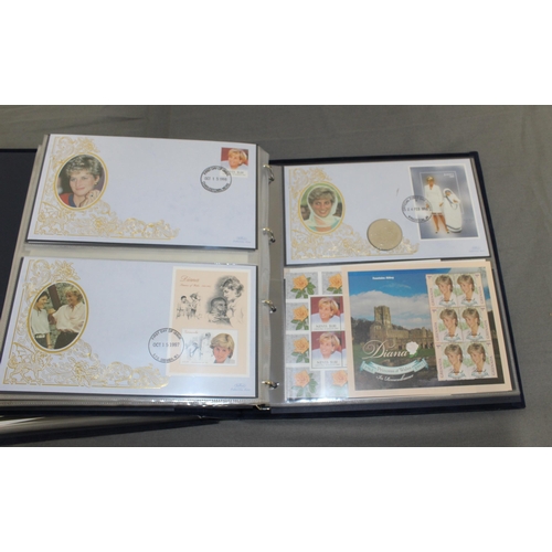 133 - Two Diana Princess Of Wales Albums Containing 100 Covers and 3 Coin Covers