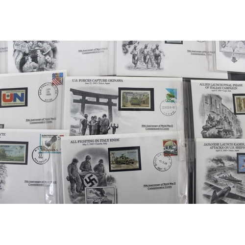 140 - Quantity Of 50th World War 11 Commemorative Covers