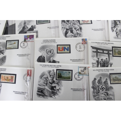 140 - Quantity Of 50th World War 11 Commemorative Covers