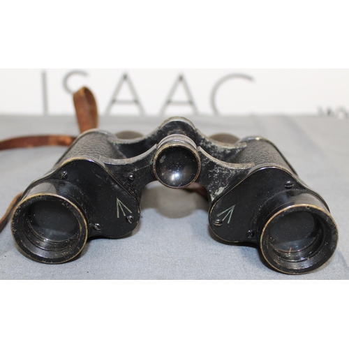 108 - Military Field Gear Binoculars Carl Zeiss London