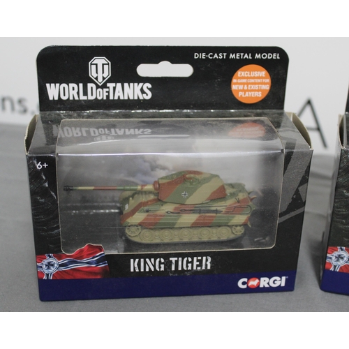 649 - Three Corgi Die Cast Metal Model Boxed World Of Tanks