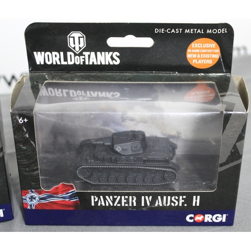 649 - Three Corgi Die Cast Metal Model Boxed World Of Tanks