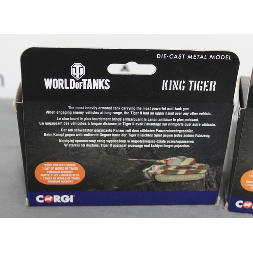 649 - Three Corgi Die Cast Metal Model Boxed World Of Tanks