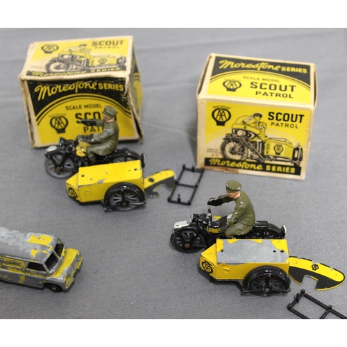 650 - A Collection Of AA Vehicles Two Boxed Motorcycles