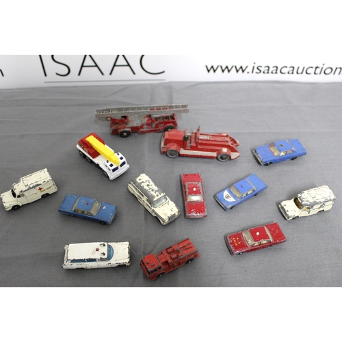 658 - A Collection Of Diecast. Emergency Vehicles, Fire Service, Police and Ambulances

Lesney plus others... 