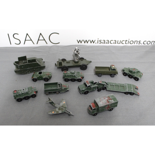 659 - A Collection Of Diecast Army/Aircraft Vehicles

Lesney, Husky and Lone Star included