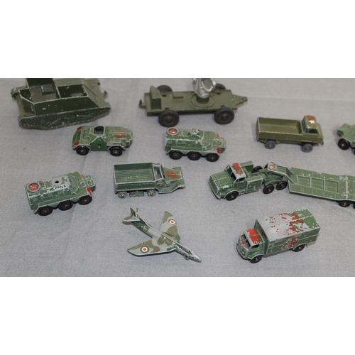 659 - A Collection Of Diecast Army/Aircraft Vehicles

Lesney, Husky and Lone Star included