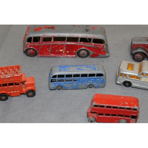 661 - A Collection Of Vintage Dinky & Lesney Buses /Coaches