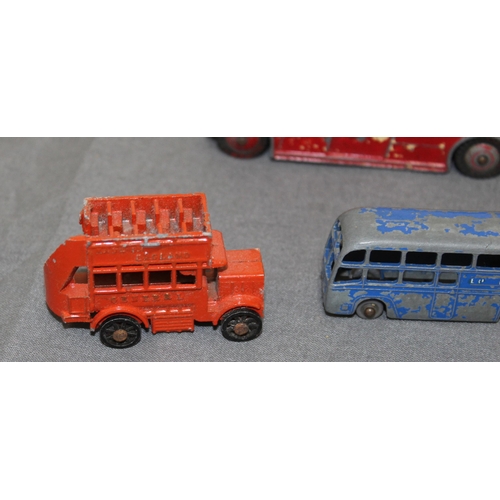 661 - A Collection Of Vintage Dinky & Lesney Buses /Coaches