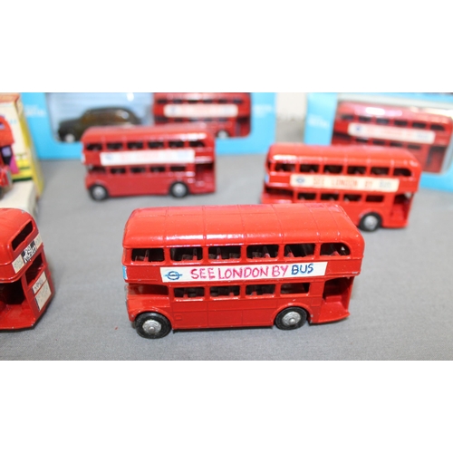 687 - Boxed And Unboxed Vintage Collectable Die Cast Buses ETC