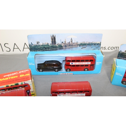 687 - Boxed And Unboxed Vintage Collectable Die Cast Buses ETC