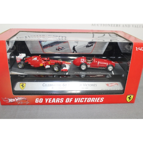 691 - Boxed Die Cast Legends Hot Wheels 60 Years Of Victories (Grand Prix Silverstone1951-20011) Ferrari