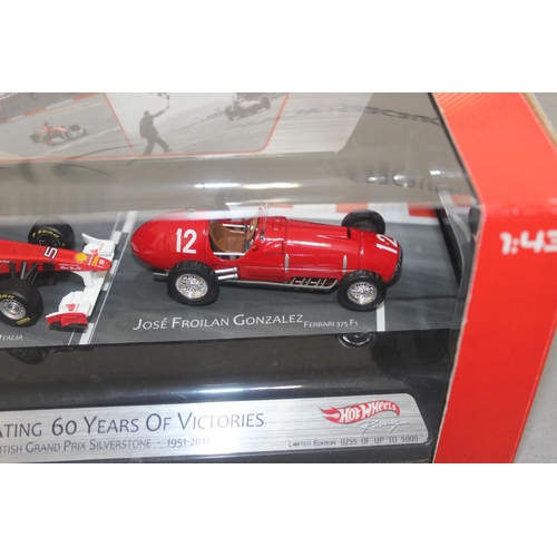 691 - Boxed Die Cast Legends Hot Wheels 60 Years Of Victories (Grand Prix Silverstone1951-20011) Ferrari