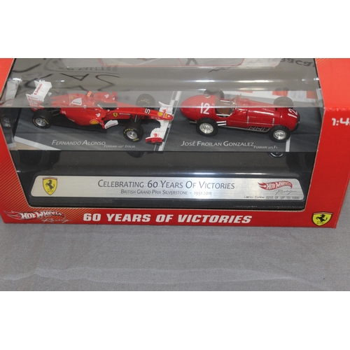 691 - Boxed Die Cast Legends Hot Wheels 60 Years Of Victories (Grand Prix Silverstone1951-20011) Ferrari