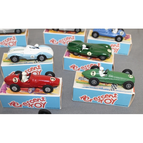 699 - Collection Of Boxed Vintage Crescent Toys Racing Cars