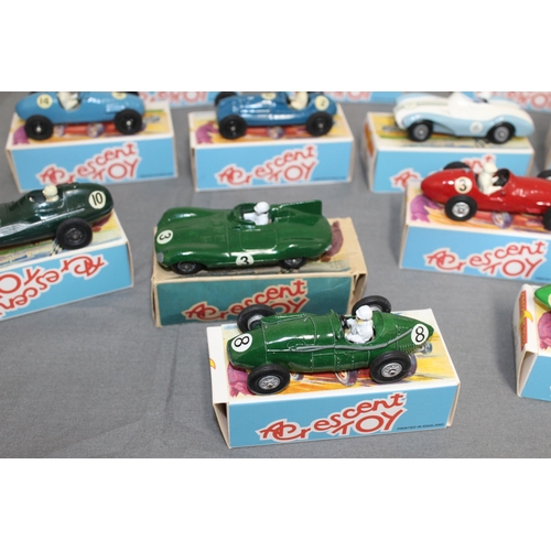 699 - Collection Of Boxed Vintage Crescent Toys Racing Cars