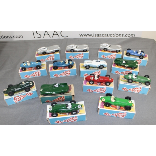 699 - Collection Of Boxed Vintage Crescent Toys Racing Cars