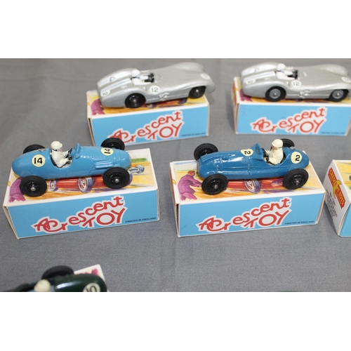 699 - Collection Of Boxed Vintage Crescent Toys Racing Cars