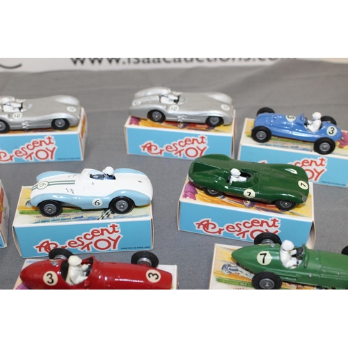 699 - Collection Of Boxed Vintage Crescent Toys Racing Cars