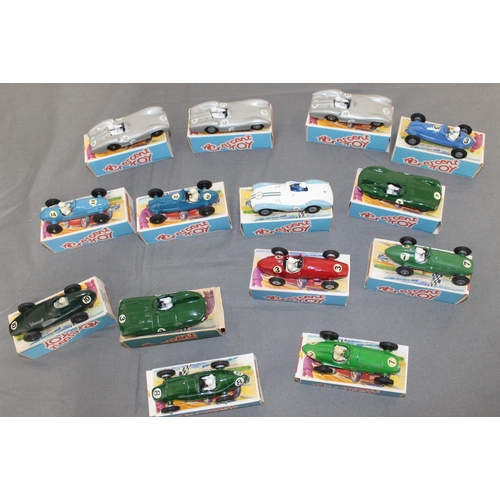 699 - Collection Of Boxed Vintage Crescent Toys Racing Cars