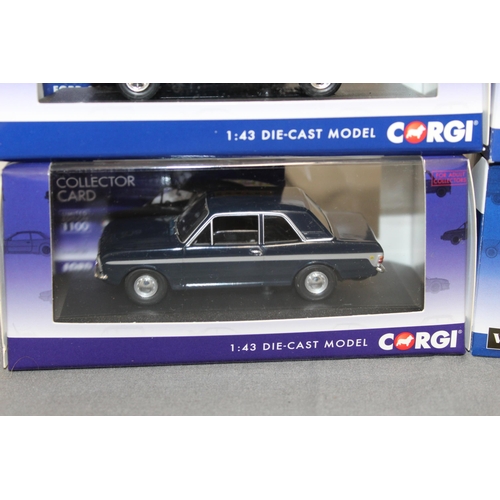 710 - Six Boxed Corgi Die Cast Vanguard Model Cars