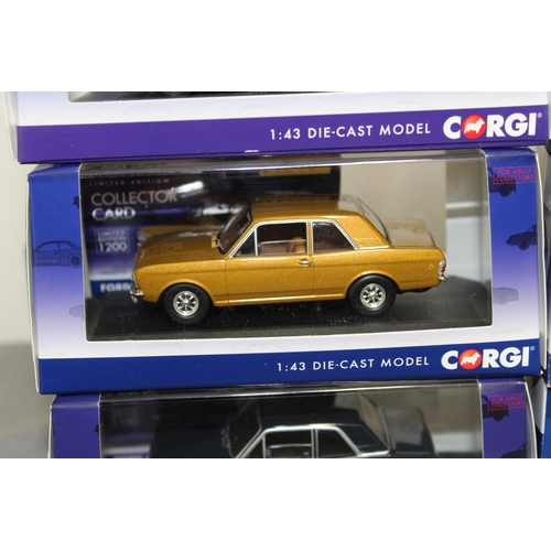 Six Boxed Corgi Die Cast Vanguard Model Cars