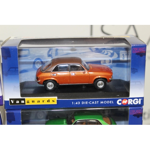 710 - Six Boxed Corgi Die Cast Vanguard Model Cars